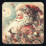 Pegatina Cuadrada Vintage Christmas<br><div class="desc">Vintage Pegatinas de Navidad. Pegatinas de Santa. Navidades. Pegatinas por tus regalos y sorpresas. Pequeñas empresas,  Pegatinas minoristas celebran Pegatinas mágicos. Pon estos hermosos pegatinas en tus regalos y sorpresas. Ideal para la elaboración,  la adición de productos o la papelería. Estos Pegatinas son geniales para ese mensaje especial.</div>