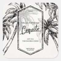 Vintage Coquito Tropical Palm Tree