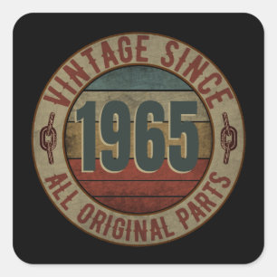 PEGATINA CUADRADA VINTAGE DESDE 1965 TODAS LAS PIEZAS ORIGINALES