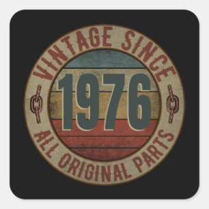 PEGATINA CUADRADA VINTAGE DESDE 1976 TODAS LAS PIEZAS ORIGINALES.