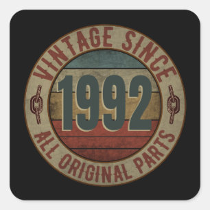 PEGATINA CUADRADA VINTAGE DESDE 1992 TODAS LAS PIEZAS ORIGINALES
