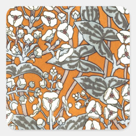 Pegatina Cuadrada Vintage Floral