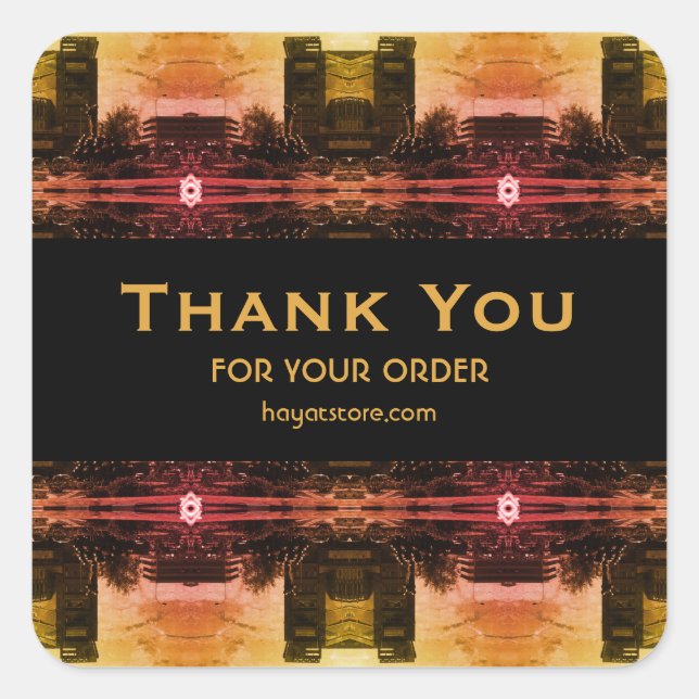 Pegatina Cuadrada Vintage Iraq Baghdad fountain 1970 (Anverso)