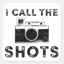 Pegatina Cuadrada Vintage lo llamo el gráfico de la cámara de fotos