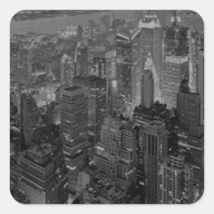 Pegatina Cuadrada Vintage Old Style New York
