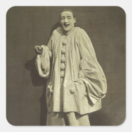 Pegatina Cuadrada Vintage Pierrot Clown