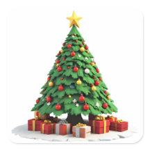 Vintage Plush Christmas Tree Art