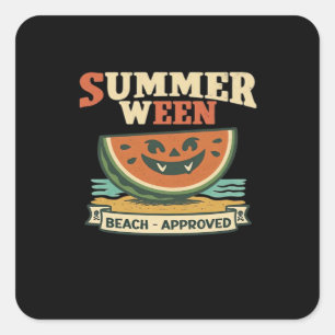 Pegatina Cuadrada Vintage Spooky Summerween Watermelon - Spooky Summ