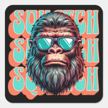Vintage Squatch Retro Style Cómic Pop Art