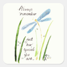 Vintage Watercolor Dragonfly Recuerde siempre el t