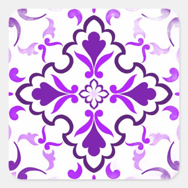 Pegatina Cuadrada Violet (Anverso)