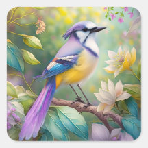 Violet Tufted Jay Fantasy Bird