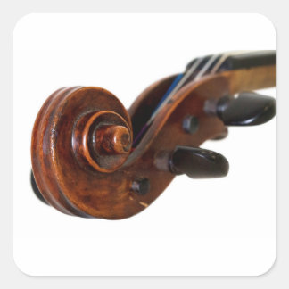 Pegatina Cuadrada Violin Scroll