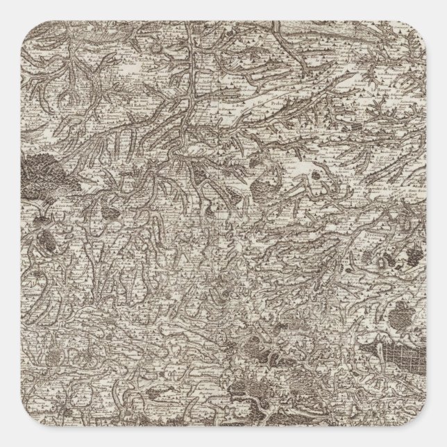 Pegatina Cuadrada Vire, Avranches (Anverso)