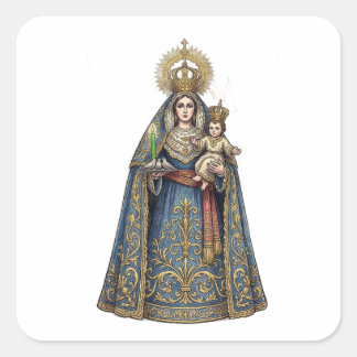 Pegatina Cuadrada Virgen de Candelaria