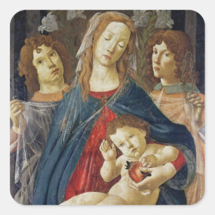 Pegatina Cuadrada Virgen de la granada