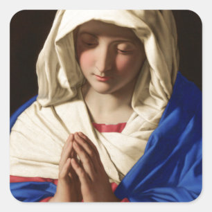 Pegatina Cuadrada Virgen María