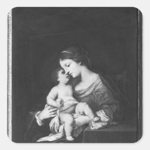 Pegatina Cuadrada Virgen y niño 3