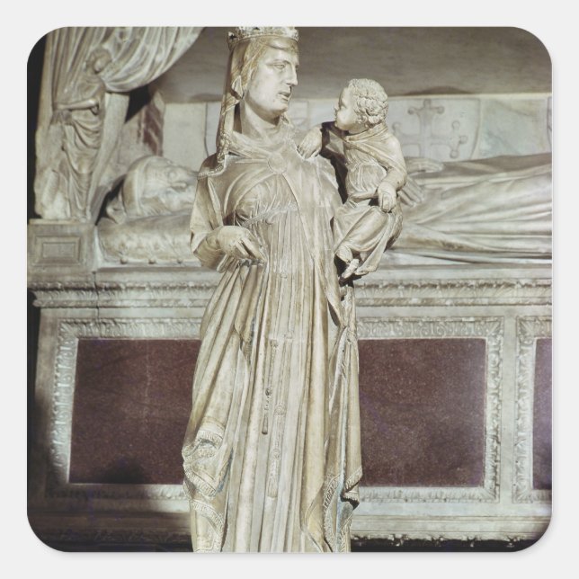 Pegatina Cuadrada Vírgenes y niños (Anverso)