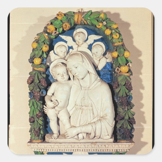 Pegatina Cuadrada Vírgenes y niños (Anverso)