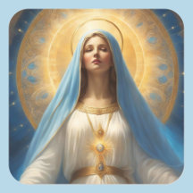 Virgin Mary Halo Heavenly Pose Sweet Face