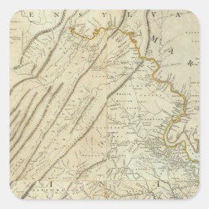 Pegatina Cuadrada Virginia Compuesta