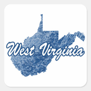 Pegatina Cuadrada Virginia Occidental