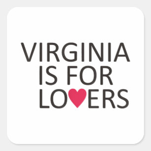 Pegatina Cuadrada Virginia State T shirt Virginia Home Tee Virginia