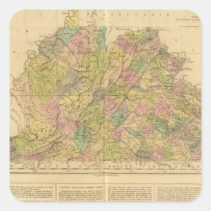 Pegatina Cuadrada Virginia US