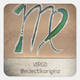 Pegatina Cuadrada Virgo