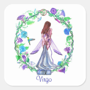 Pegatina Cuadrada Virgo ~ La Virgen