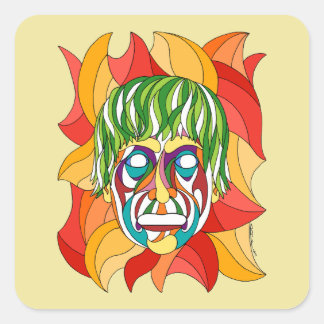 Pegatina Cuadrada Visage Grimace