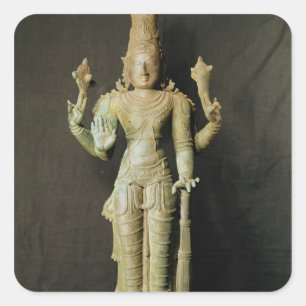 Pegatina Cuadrada Vishnu, último Chola