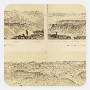 Pegatina Cuadrada Visiónes panorámicas