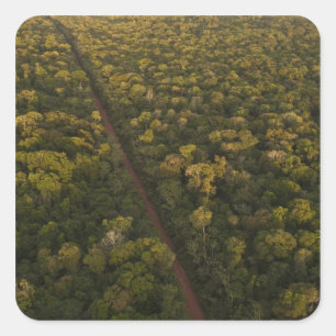 Pegatina Cuadrada Vista aérea de selva tropical. Reserva de Iwokrama