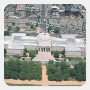 Pegatina Cuadrada Vista aérea del National Gallery del arte