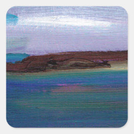 Pegatina Cuadrada Vista al mar de las Arenas Largas