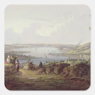 Pegatina Cuadrada Vista de Greenock, Escocia