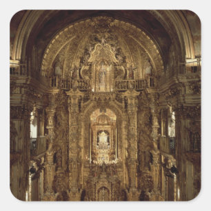 Pegatina Cuadrada Vista de la capilla y del alto altar