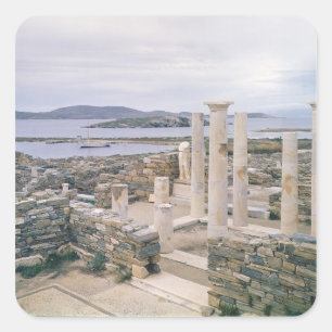 Pegatina Cuadrada Vista de la casa de Cleopatra