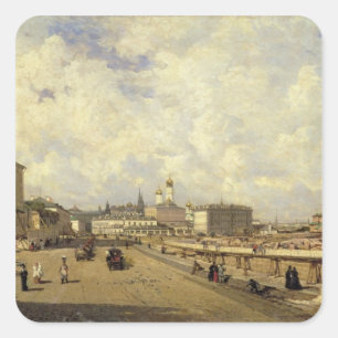 Pegatina Cuadrada Vista de la Catedral de Cristo Salvador