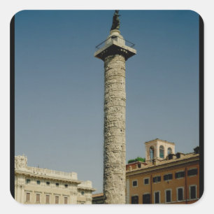 Pegatina Cuadrada Vista de la columna de Trajan, ANUNCIO 113