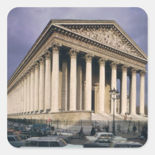 Pegatina Cuadrada Vista de la fachada del La Madeleine