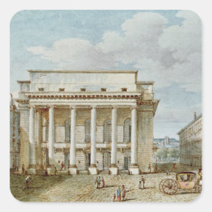 Pegatina Cuadrada Vista de la fachada del teatro italiano