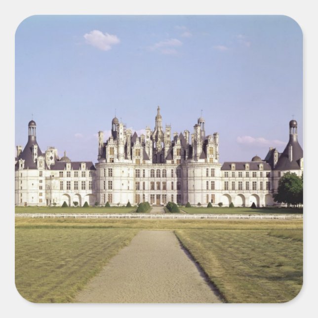 Pegatina Cuadrada Vista de la fachada noroeste, 1519-46 (Anverso)