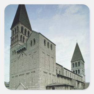 Pegatina Cuadrada Vista de la fachada oeste, siglos X-11