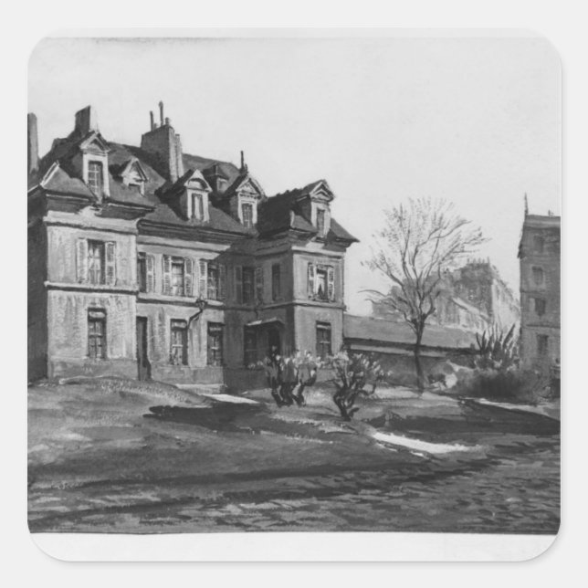 Pegatina Cuadrada Vista de la Maternita Port-Royal, 1905 (Anverso)