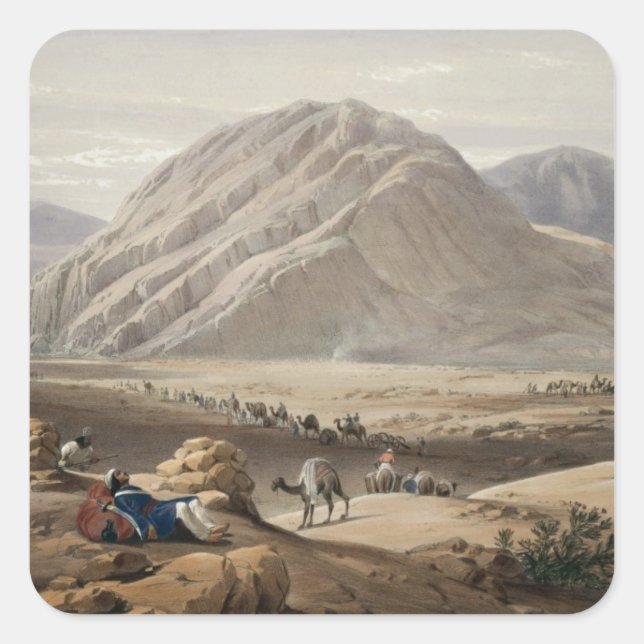 Pegatina Cuadrada Vista de la montaña Baba-Naunee, desde 'Sketches i (Anverso)