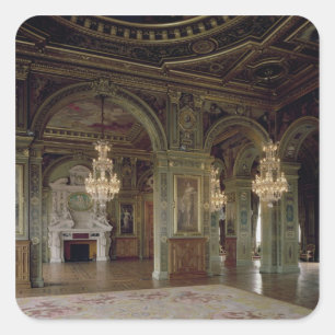 Pegatina Cuadrada Vista de la Salle des Arts, después de 1871