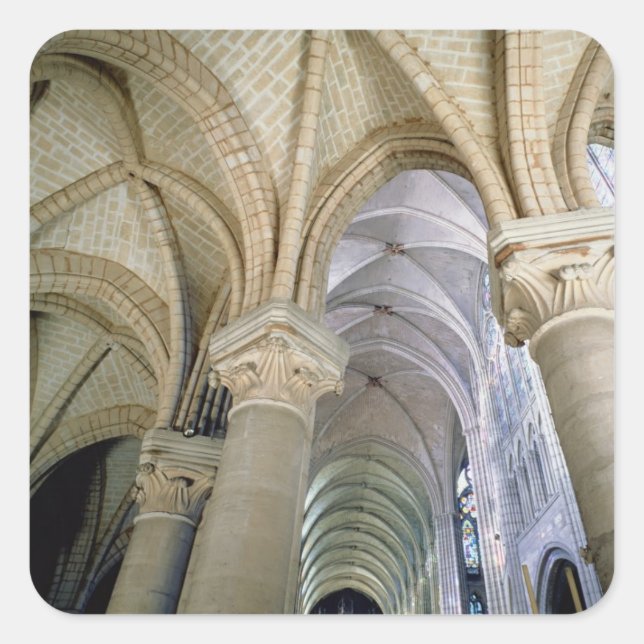 Pegatina Cuadrada Vista de los bóvedas en la ambulatoria, c.140-44 (Anverso)